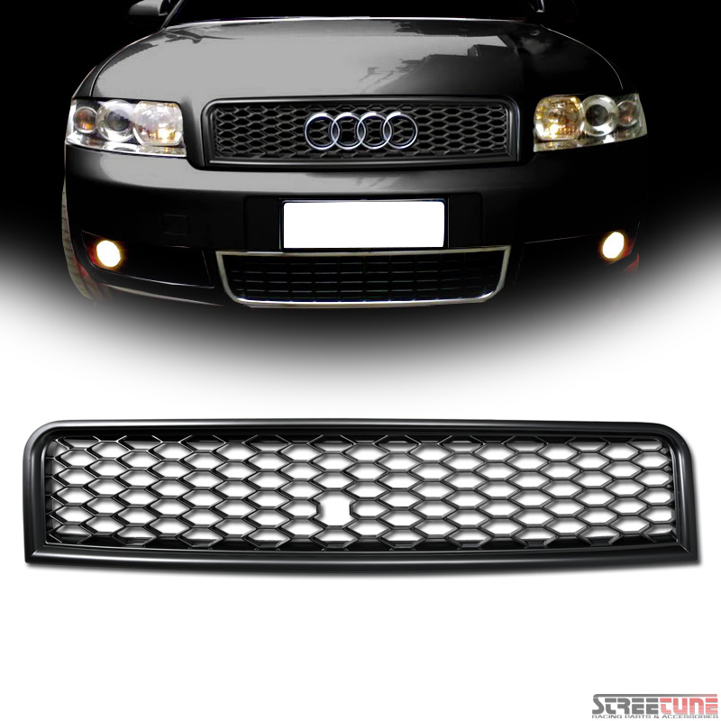 Matte Blk Rs4 Style Honeycomb Mesh Bumper Grill Grille