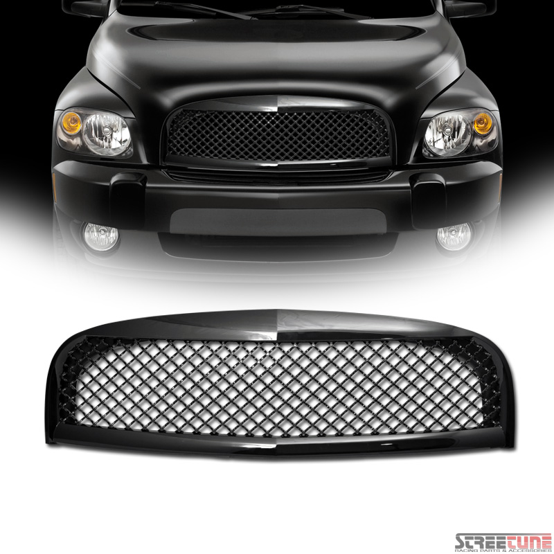 Black Bentley Mesh Front Hood Bumper Grill Grille Abs Kit Replacement