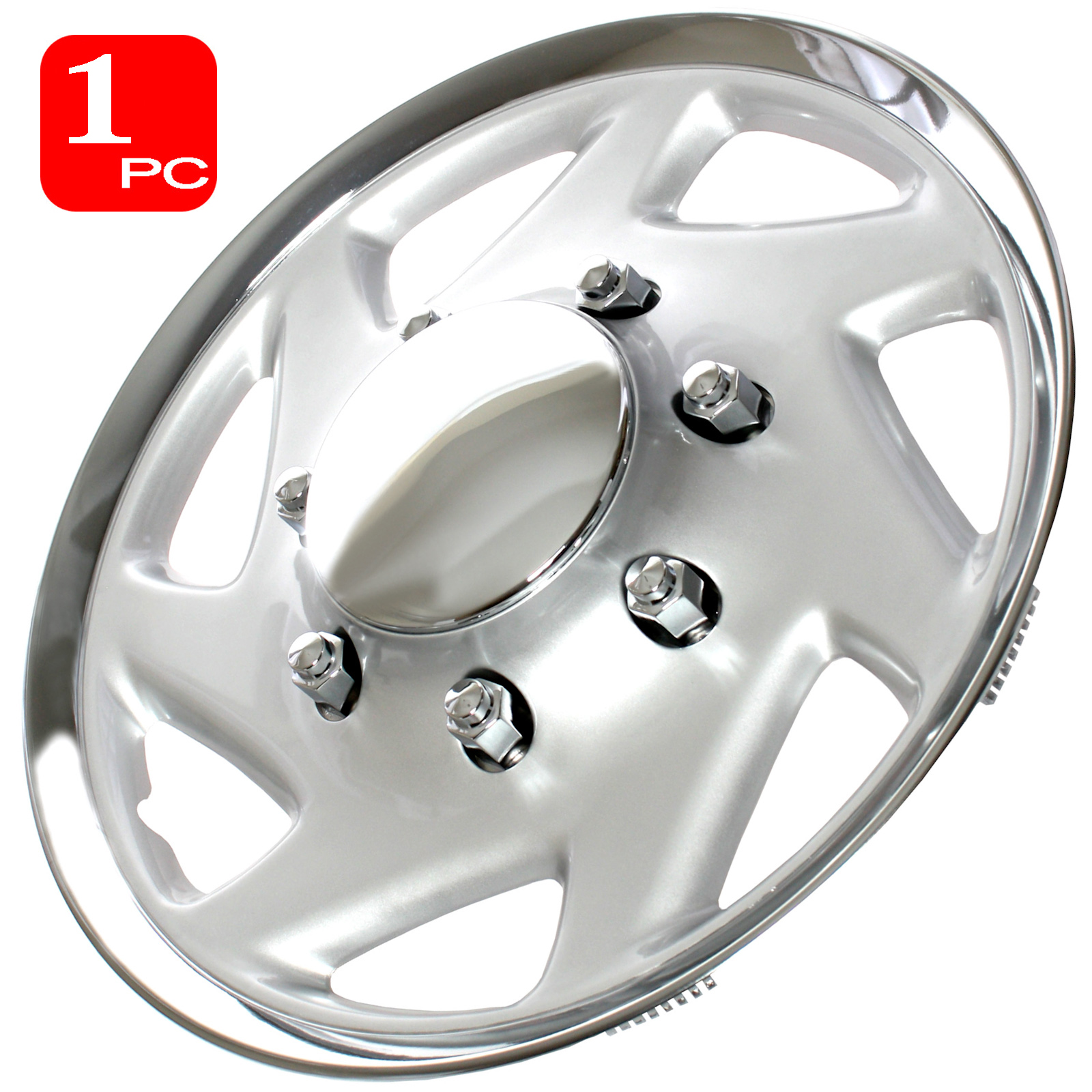 1PC 16" Hub Caps Fits FORD TRUCK / ECONOLINE VAN Chrome/Silver Wheel