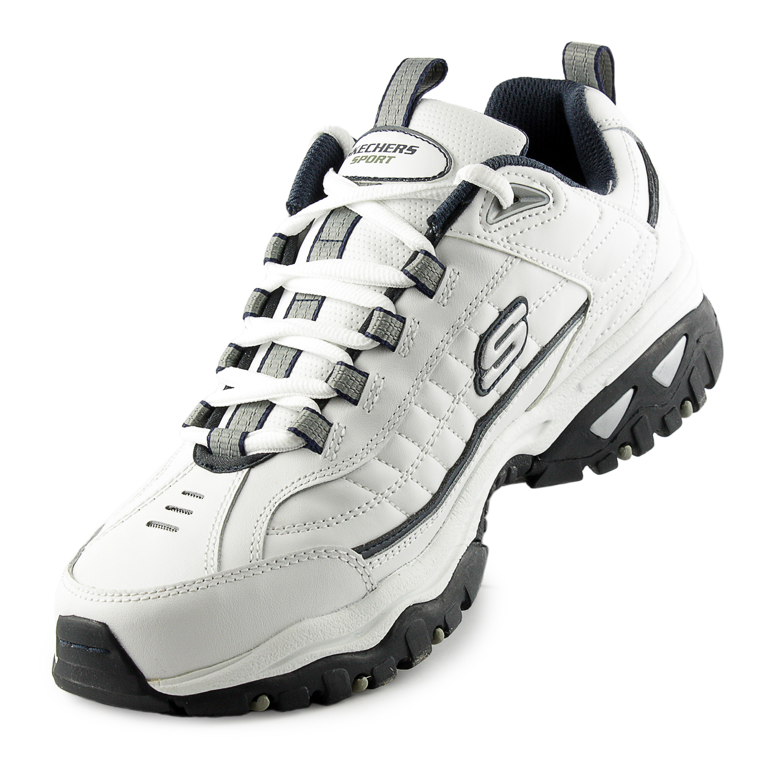 Skechers Energy After Burn Running Shoes White/Navy (Mens) eBay