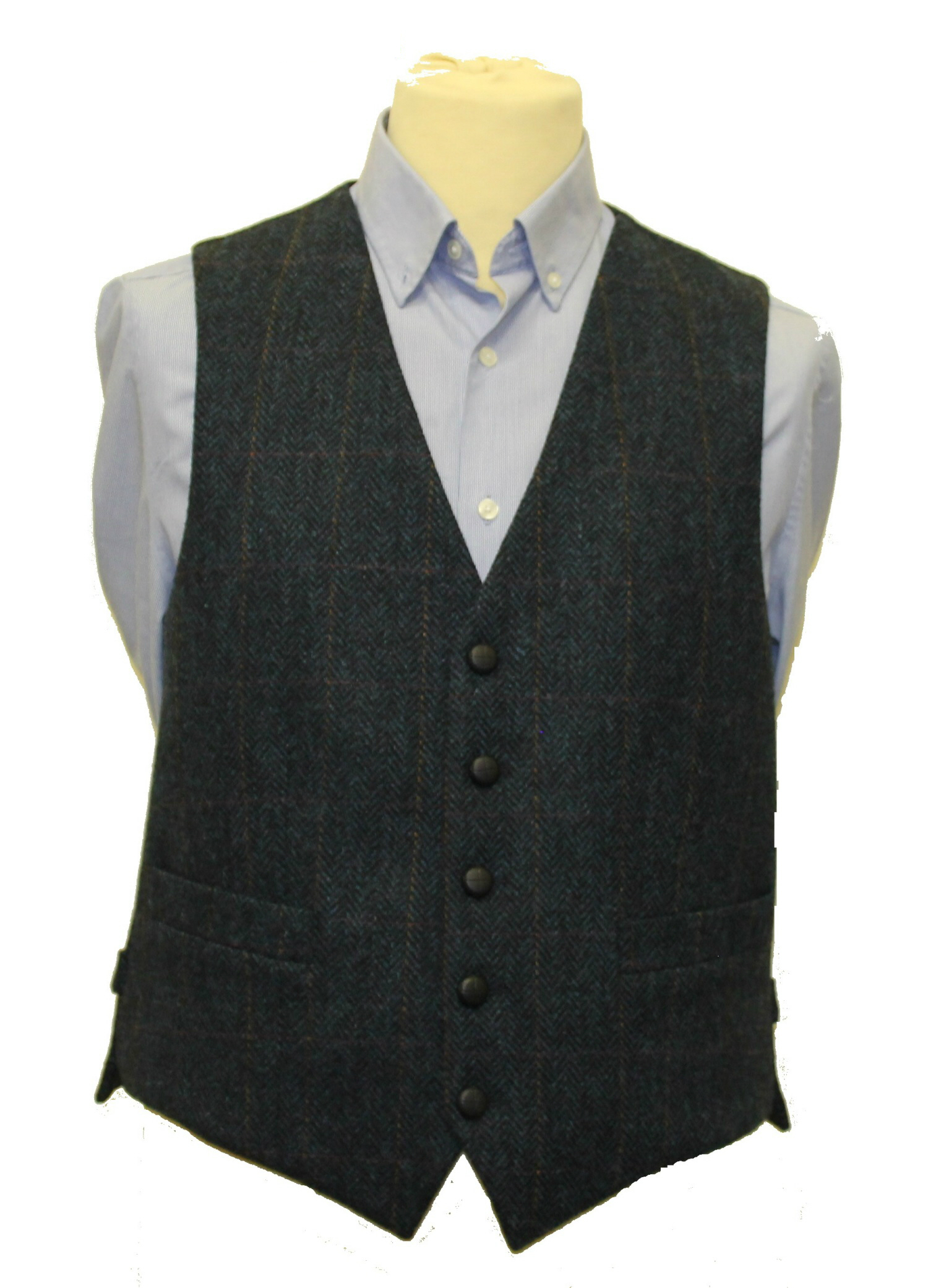 Navy Men's Full Back Wool Tweed Vest from Ireland eBay