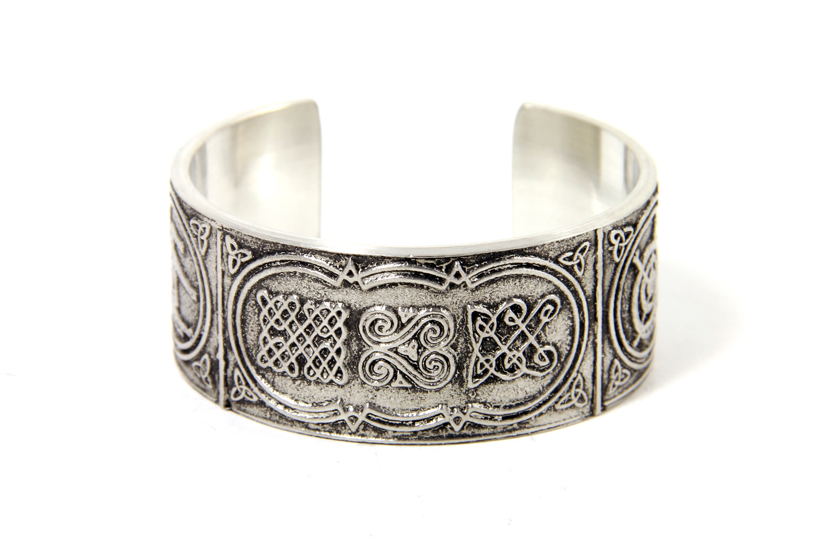 Mens Cuff Bracelet Celtic Design Pewter Made in Ireland