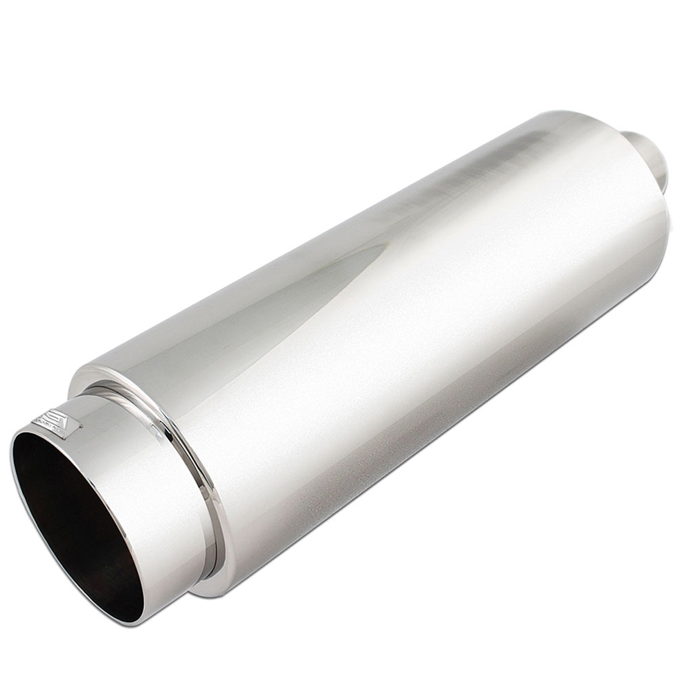 Universal DC Sport 2" Inlet 4" Tip Stainless Steel Resonator Exhaust