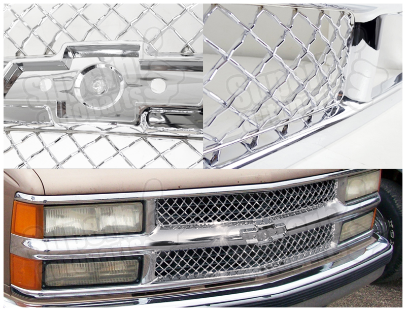 19941998 Chevy C10 C/K Silverado Tahoe 1PC Mesh Grille Hood Grill