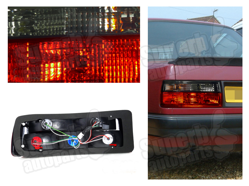 19831987 BMW E30 318i 325e 325i M3 Euro Diamond Tail Lights Red/ Smoke