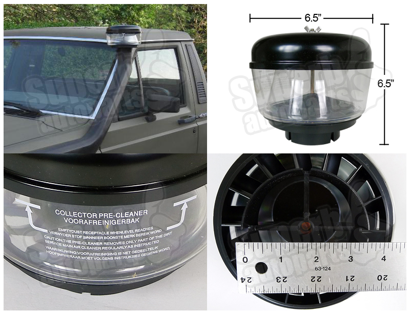 3.5" Snorkel Head Air Ram Pre Cleaner Intake 4x4 Jeep Truck 85mm eBay