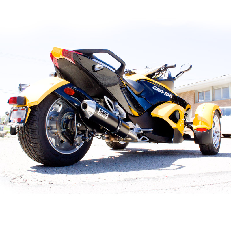 HMF CanAm Spyder RS 2008 2012 Black Slip On Exhaust Closeout eBay