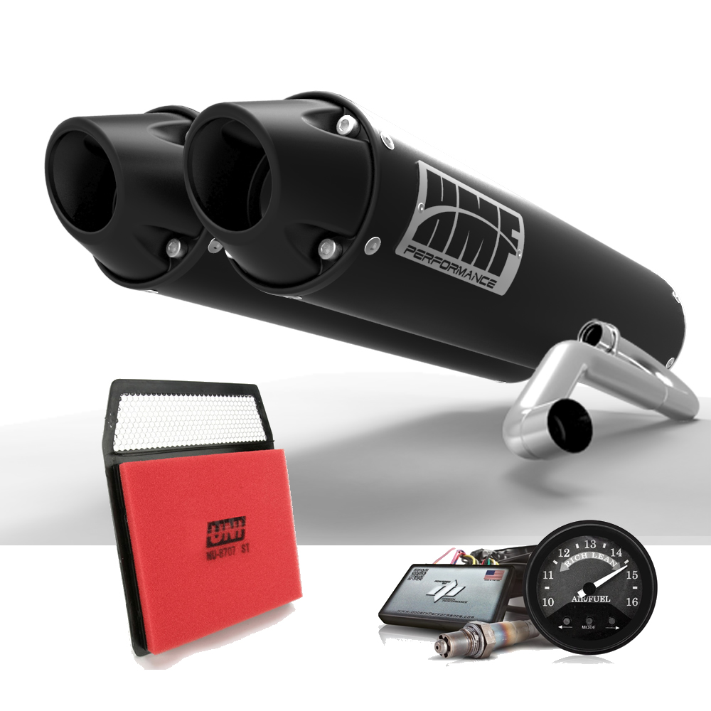 HMF CanAm Commander 1000 2014 2015 Black/Blk Dual 3/4 Exhaust Outer + AFR UNI eBay