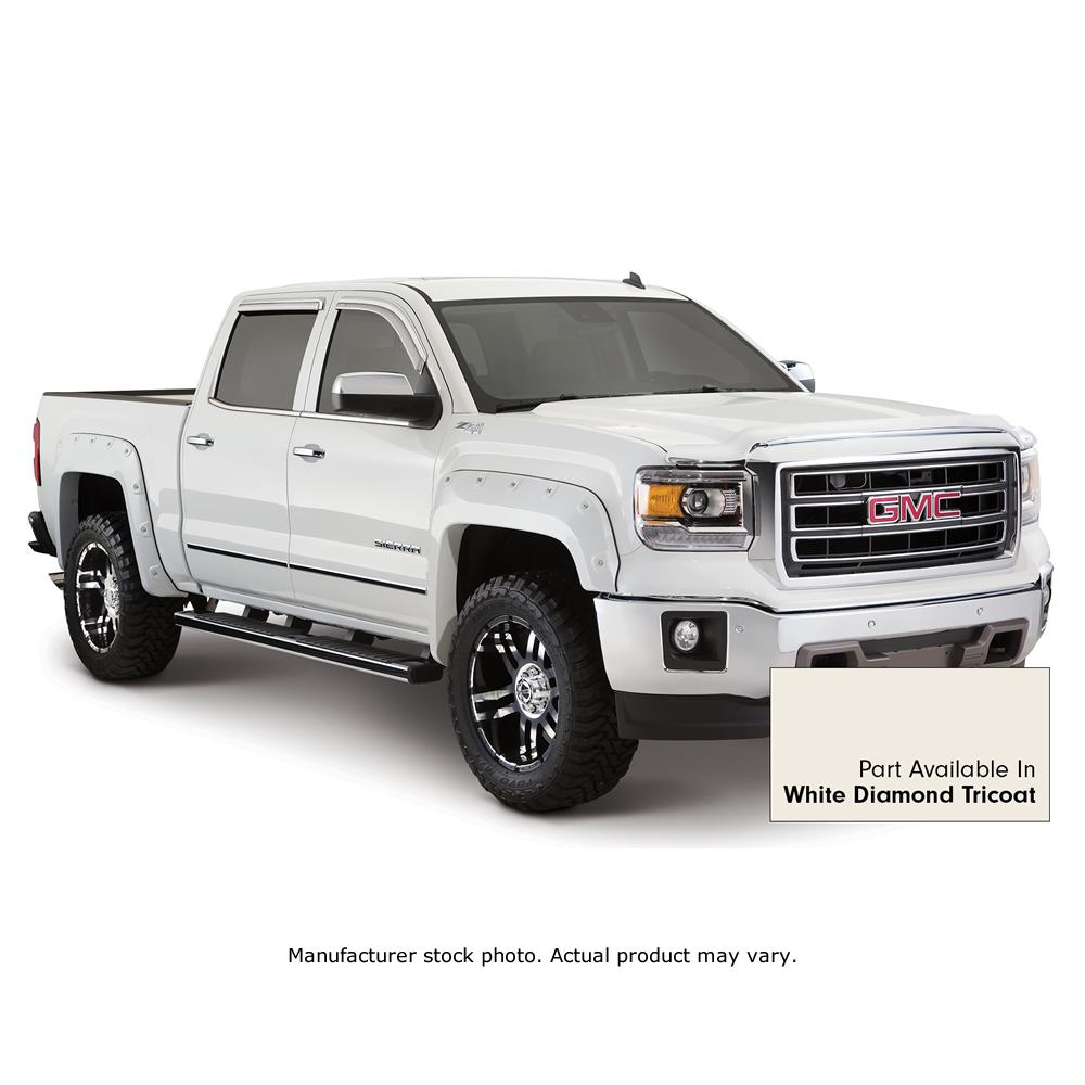 Bushwacker Boss Pocket Fender Flare White Diamond Tricoat GMC Sierra