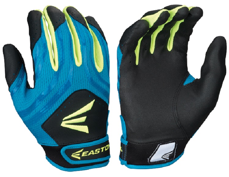 1pr Easton HF3 Hyperskin Womens Medium Black/Teal/Optic Fastpitch
