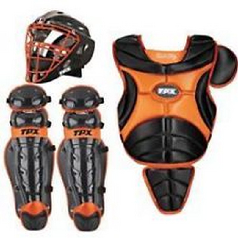 Louisville Slugger OSETI Black / Orange TPX Omaha Catcher's Gear Set