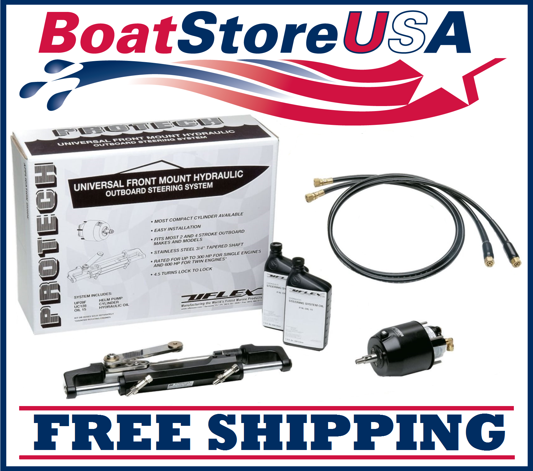 Uflex PROTECH1 Boat Hydraulic Steering System With 14 ft Hoses eBay