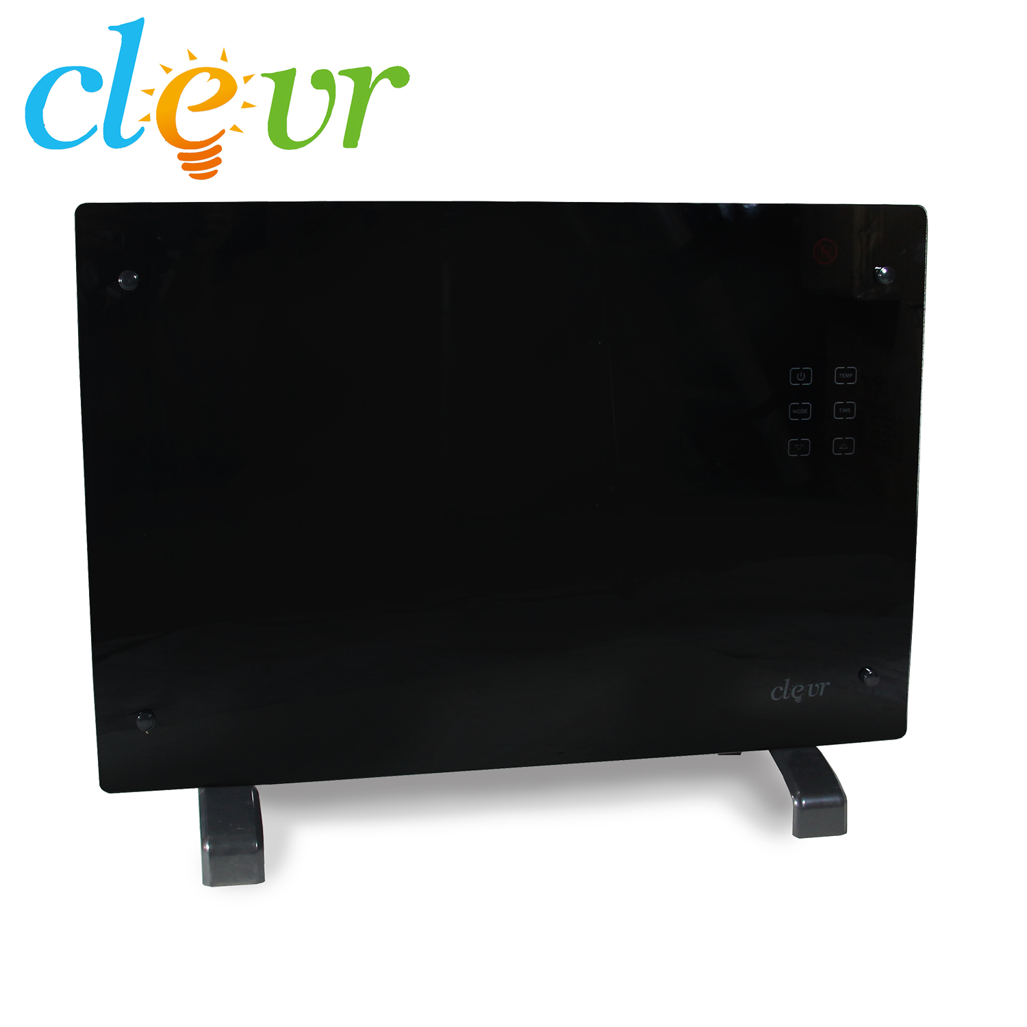 1500W 28" LCD Glass Panel Heater Silent Energy Saving Compact Wall