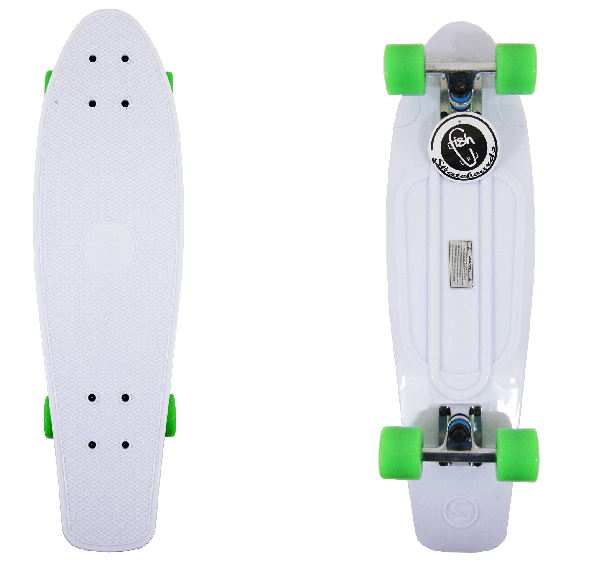 27" Shark Retro Longboard Skateboard Plastic Cruiser Vinyl Stereo