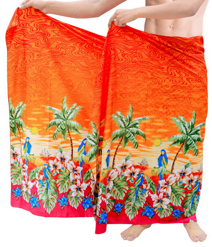 Beach Wear Mens Sarong Pareo Wrap Cover ups Bathing Suit Beach Towel