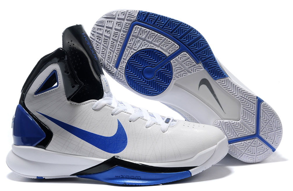 Nike Hyperdunk 2010 Sz 10 Mens Basketball Shoes White/Blue DIRK 