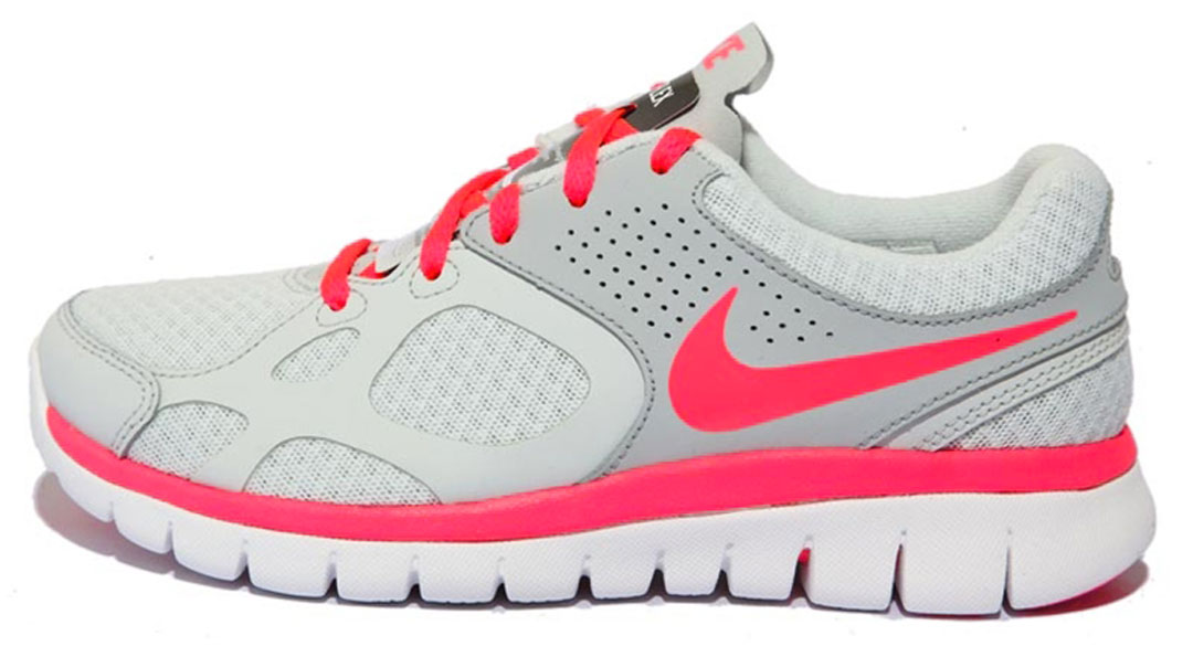 Nike Womens Flex 2012 RN Sz 9 Running Shoes Gray/Wht/Pink | eBay