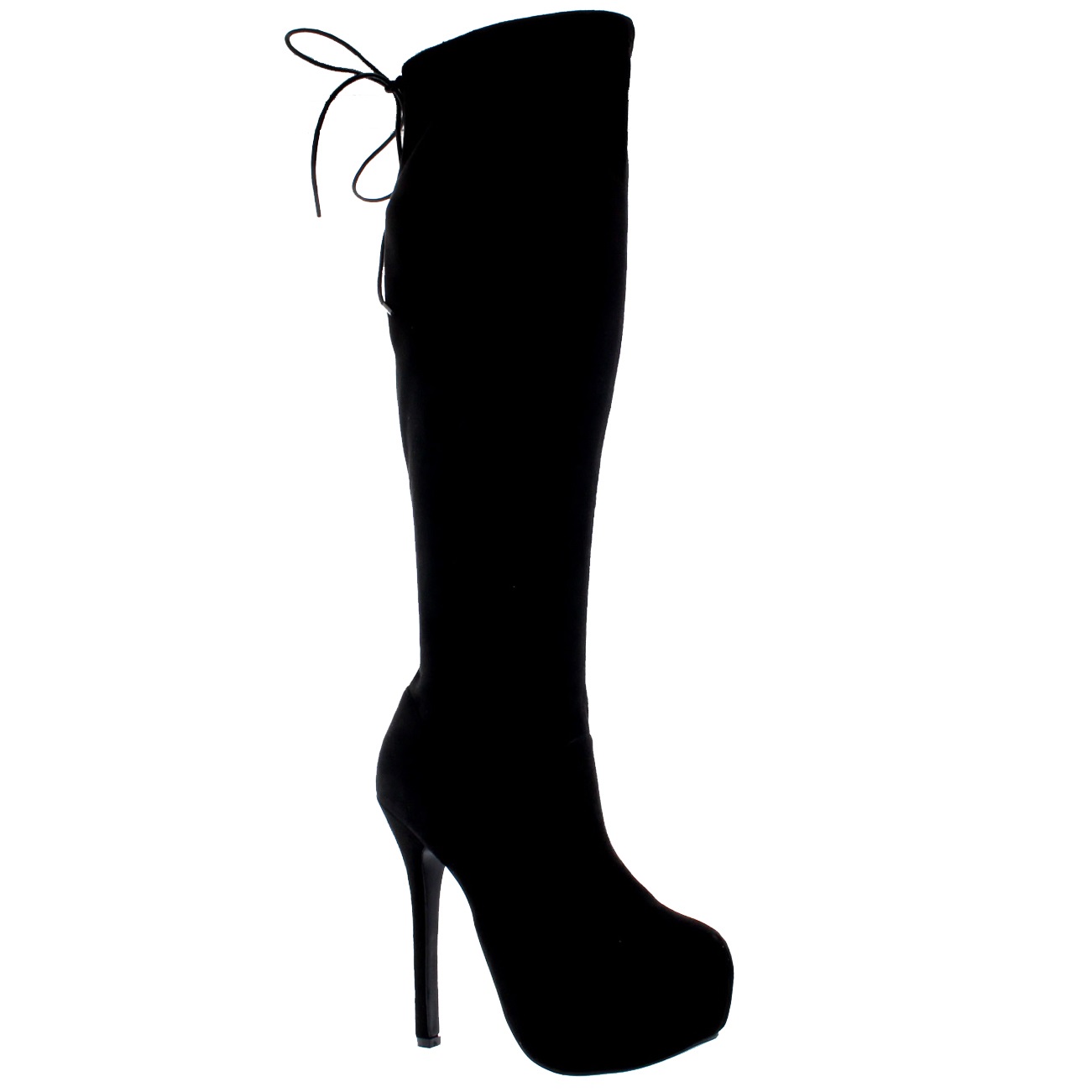 Womens Over The Knee Stretch Stiletto Platform Riding Wide Fit Long Boot UK 3-10 | eBay