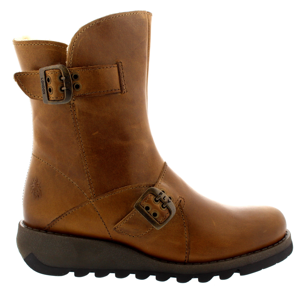 Womens Fly London Seti Warm Leather Zip Winter Snow Warm Fur Lined Boot