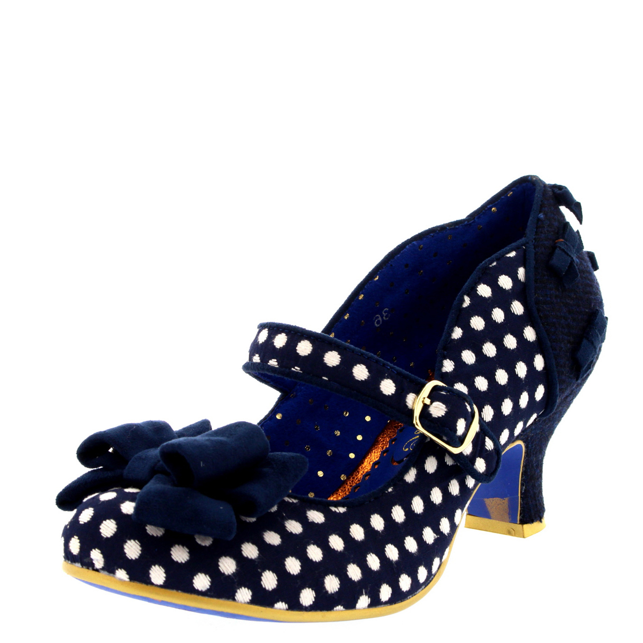 Womens Poetic Licence Miss Thing Mid Heel Polka Dot Work Court Shoes UK 3.58.5