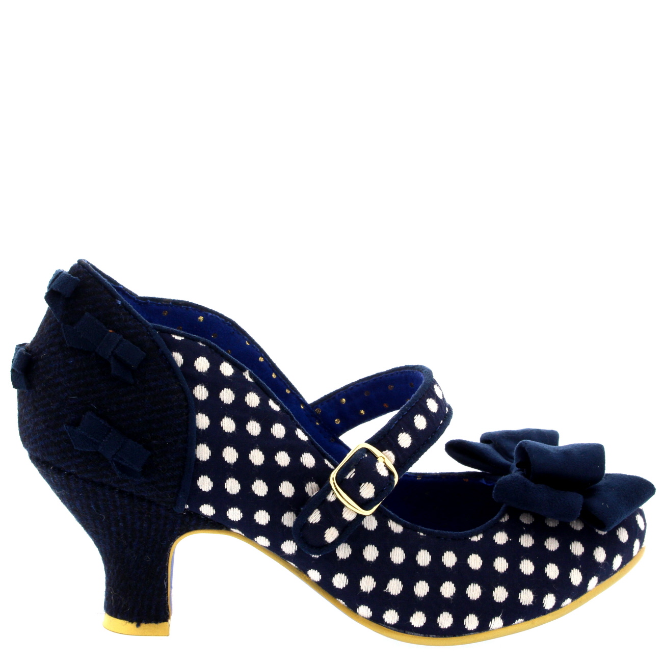 Womens Poetic Licence Miss Thing Mid Heel Polka Dot Work Court Shoes UK 3.58.5
