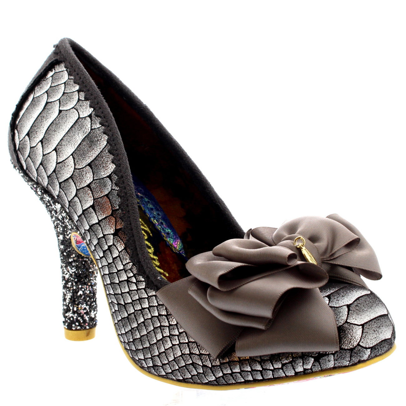 Womens Irregular Choice Ascot Glitter Metallic High Heel Court Shoes UK 3.58 eBay