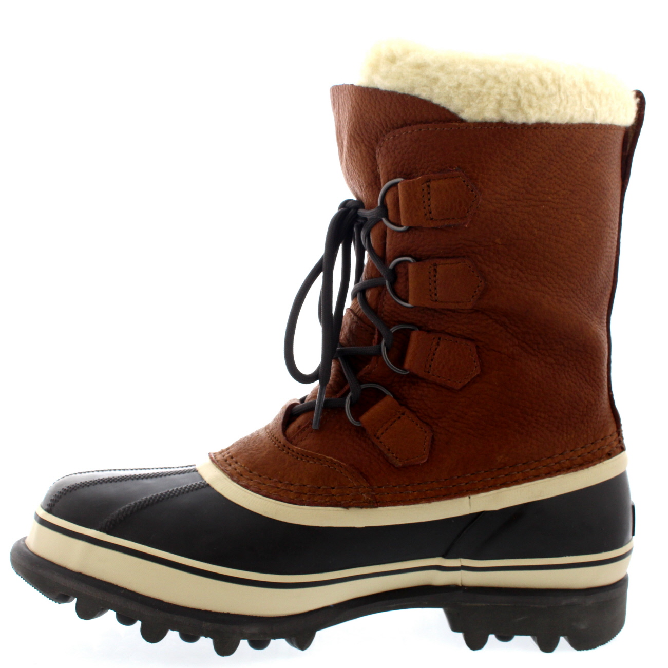 Mens Sorel Caribou Snow WI Winter Fur Lined Mid Calf Warm Leather Boot