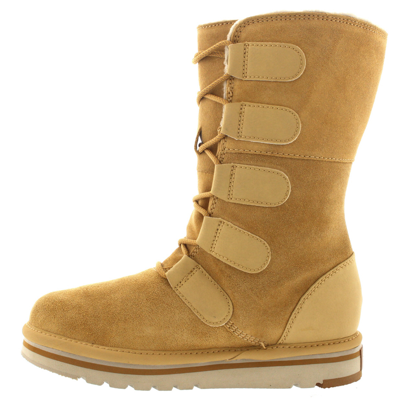 Womens Sorel The Newbie Lace Suede Fur Lined Winter Rain Warm Snow