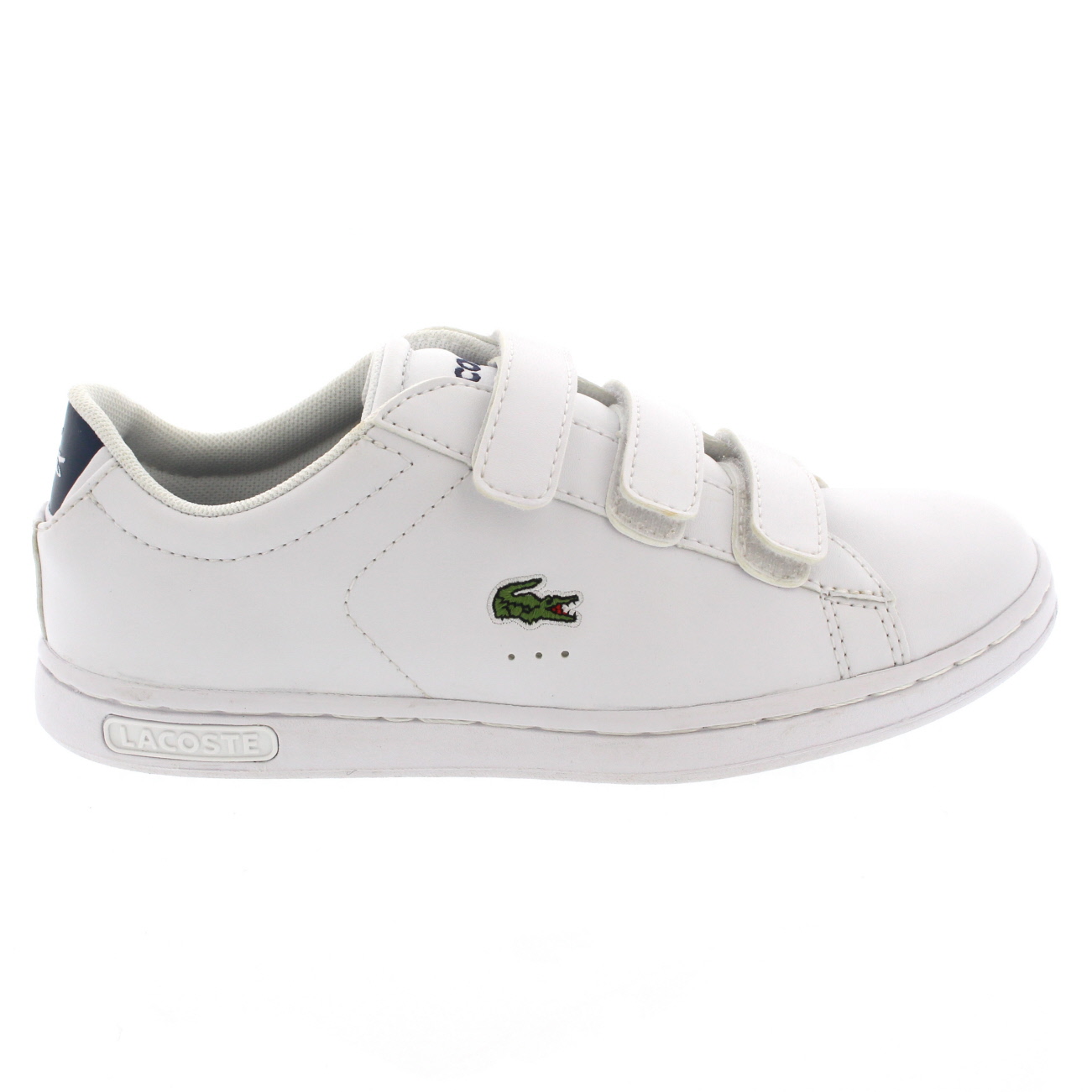 Unisex Kids Lacoste Carnaby Velcro Leather Low Rise Casual Sport