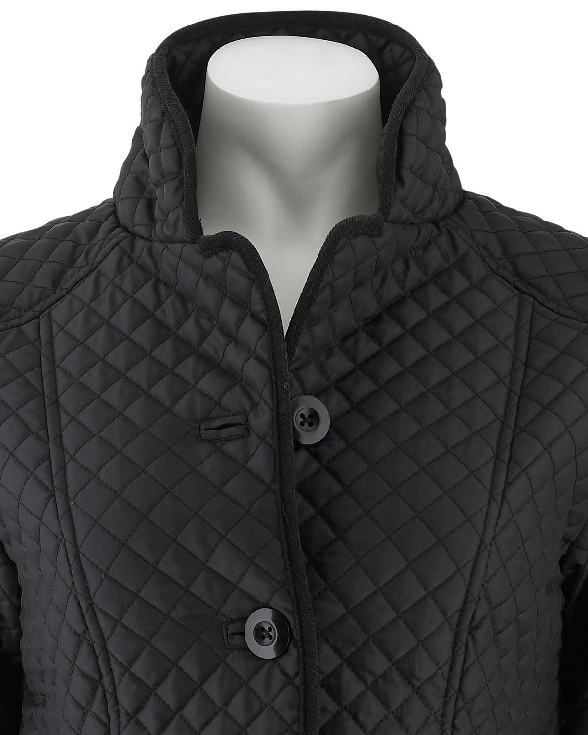 Savile Row Women's Black Short Womens Quilted Jacket eBay