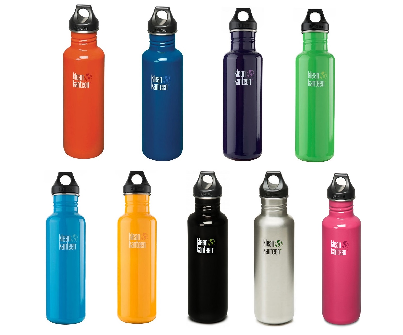 Klean Kanteen 800ml Classic Water Bottle (w/Loop Cap) RRP £18.95 eBay