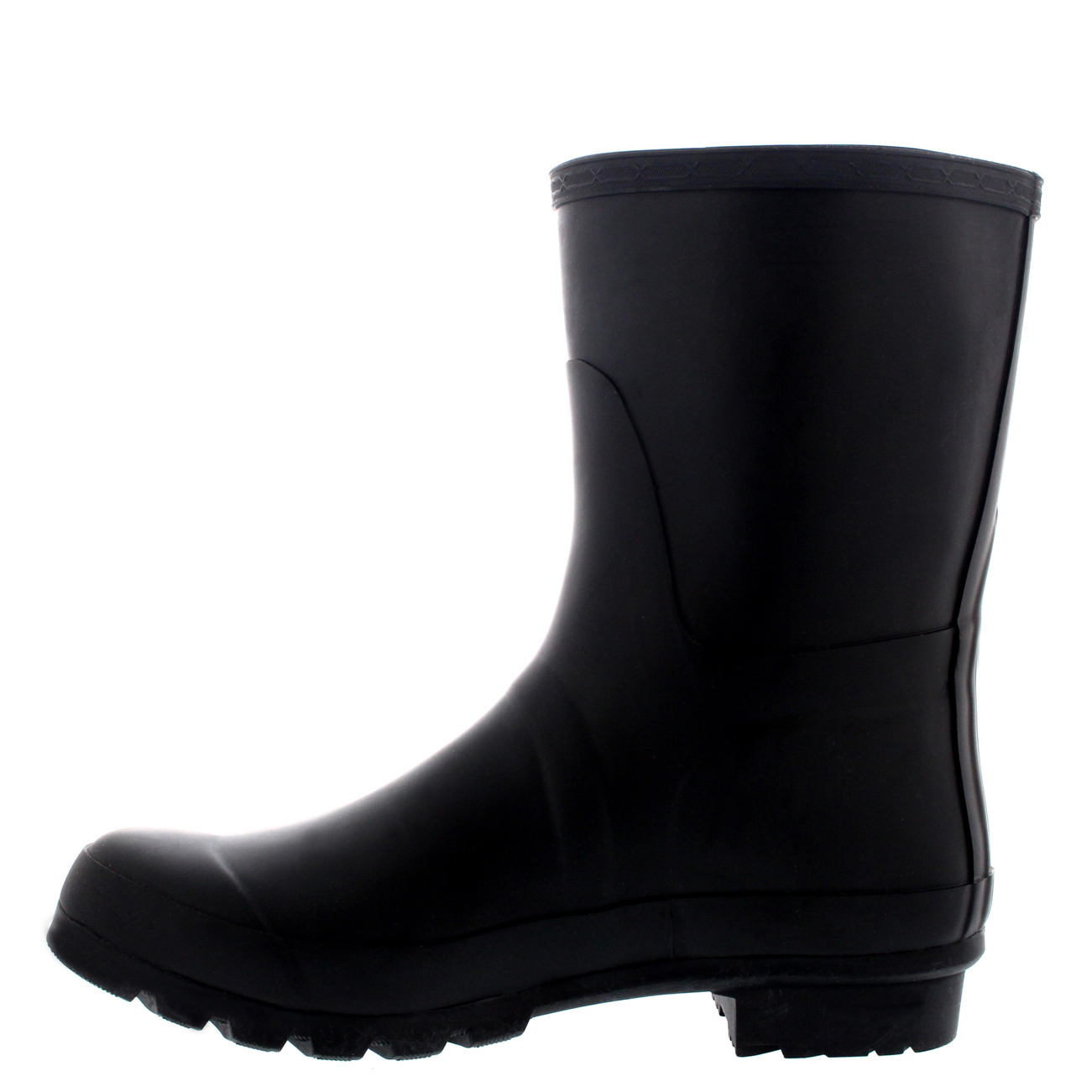 Mens Original Short Plain Rain Rubber Waterproof Wellington Welly Boot