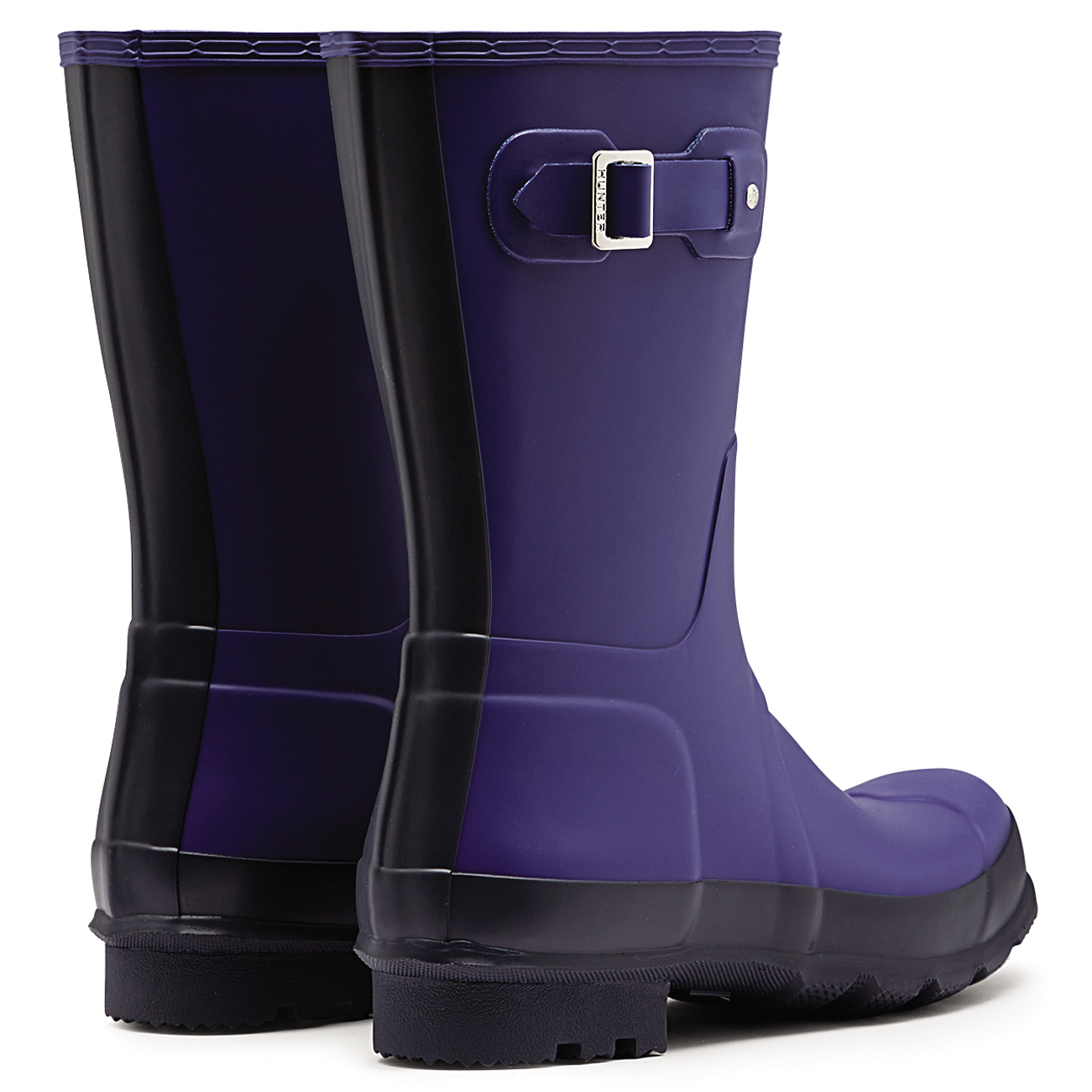 Mens Hunter Original Two Tone Short Festival Waterproof Wellies Boots All Sizes - Picture 13 of 17
