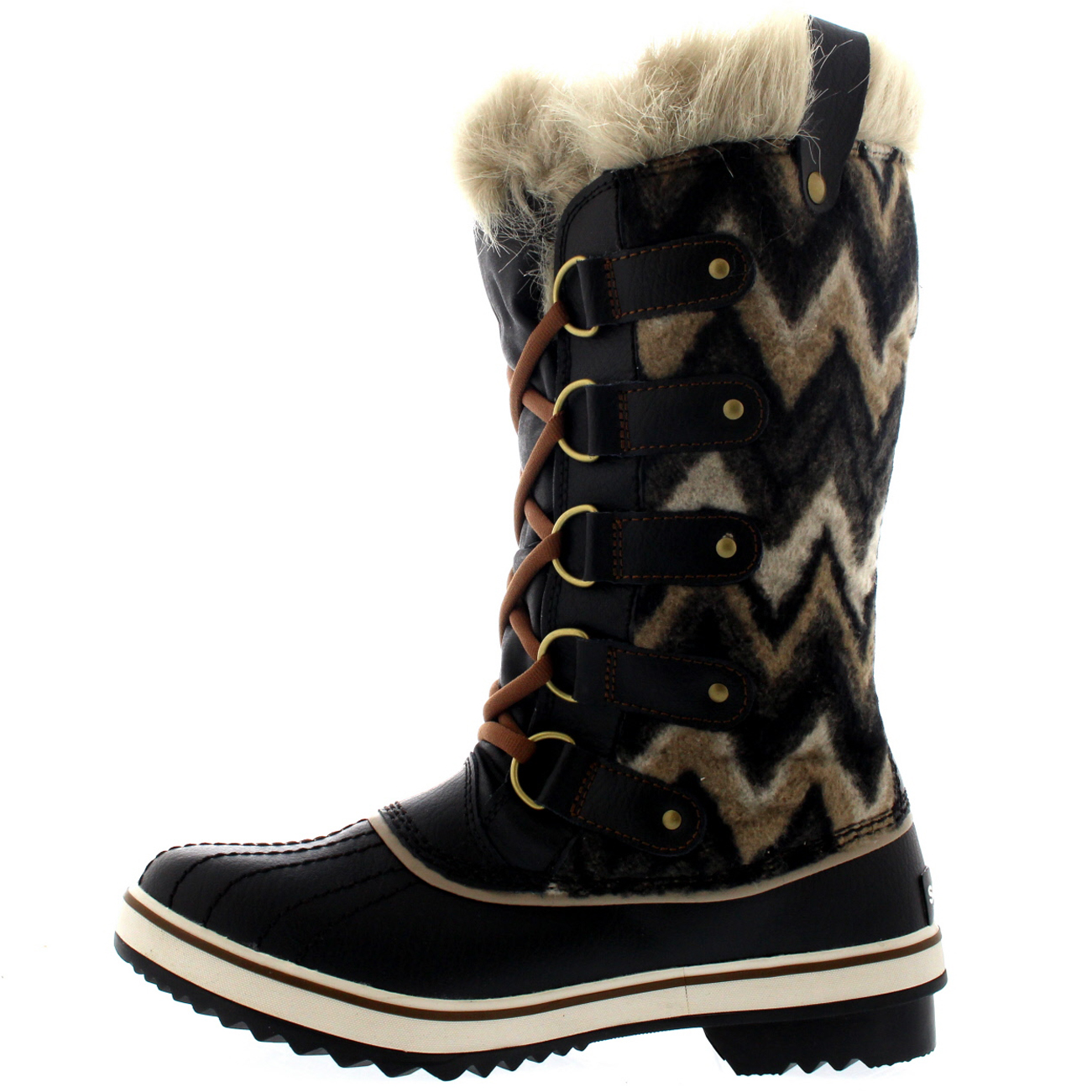 Ladies Sorel Tofino Winter Fur Snow Mid Calf Warm Walking Hiking Boots