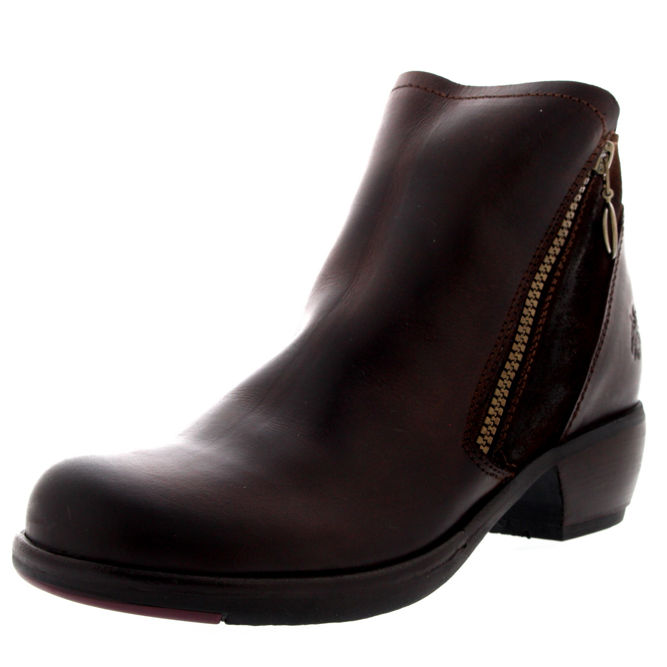Damen Fly London Meli Rug Cowboy Flachem Absatz Western Stiefeletten EU 36-42
