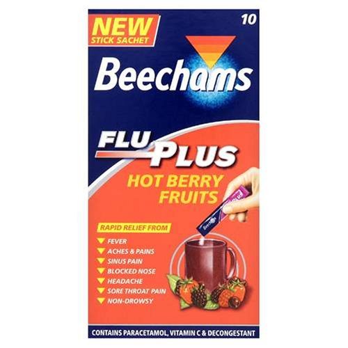 BEECHAMS FLU PLUS stick sachets   hot lemon 10
