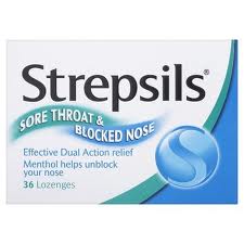 Strepsils lozenges sore throat & blocked nose 36