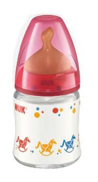 NUK First Choice 240ml Glass Bottle Latex