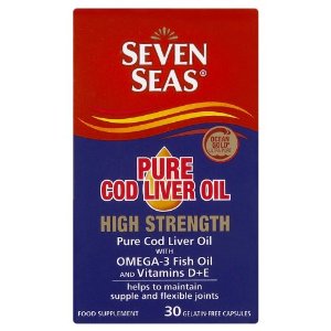 Seven Seas Pure Cod Liver Oil High Strength With Omega 3 Plus Vitamins D & E - 30 Capsules
