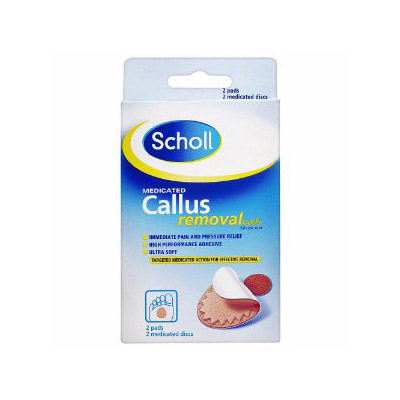 Scholl Medicated Callus Removal Pads 2 Pads 2 Medicated Discs