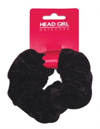 Head Girl Velvet Scrunchie Black 1pc
