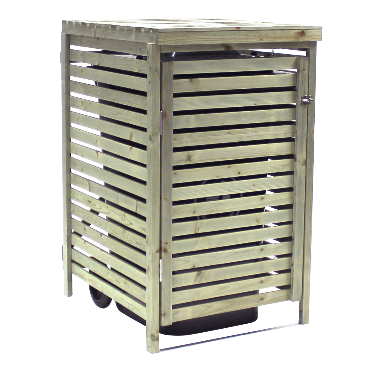 Charles Bentley Outdoor Single Wooden Bin Store Wheelie Bin 10 Year