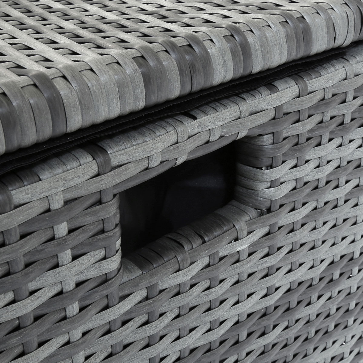 Charles Bentley Rattan Wicker Outdoor Patio Garden Storage Box Grey