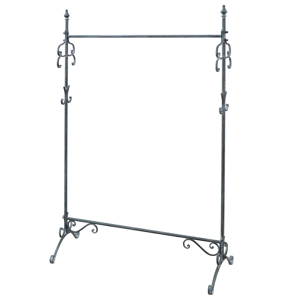 Charles Bentley Vintage Wrought Iron Sturdy Clothes Hanging Rail Coat