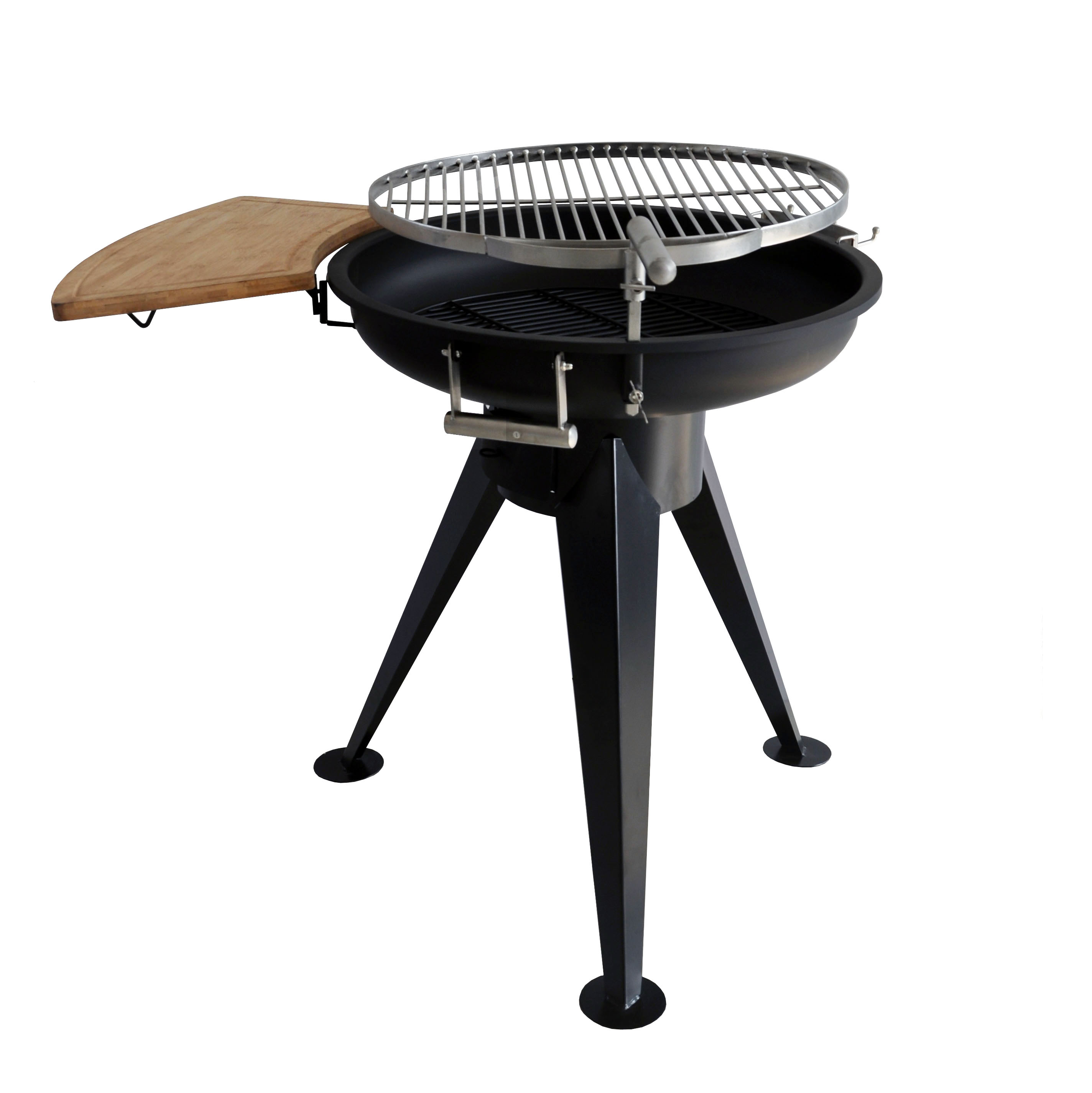 Bentley Large Round Heavy Duty Steel Charcoal Bbq Grill Barbecue With