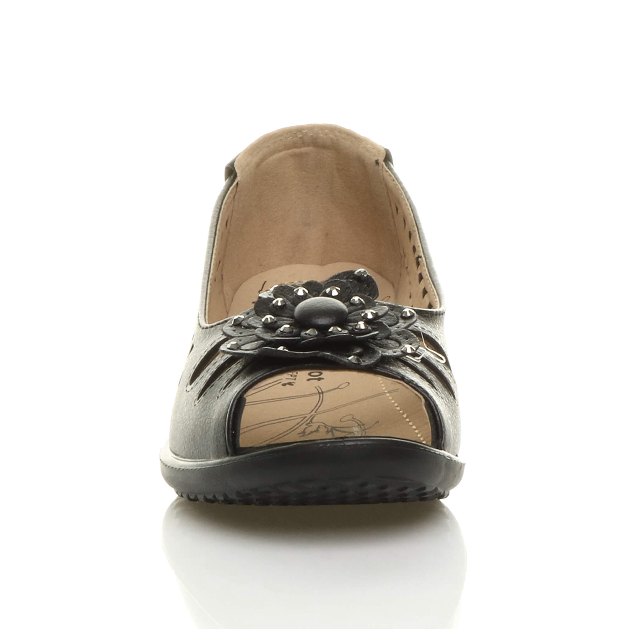 WOMENS LADIES LOW HEEL FLAT WEDGE COMFORT SUMMER CUT OUT SANDALS SHOES SIZE | eBay