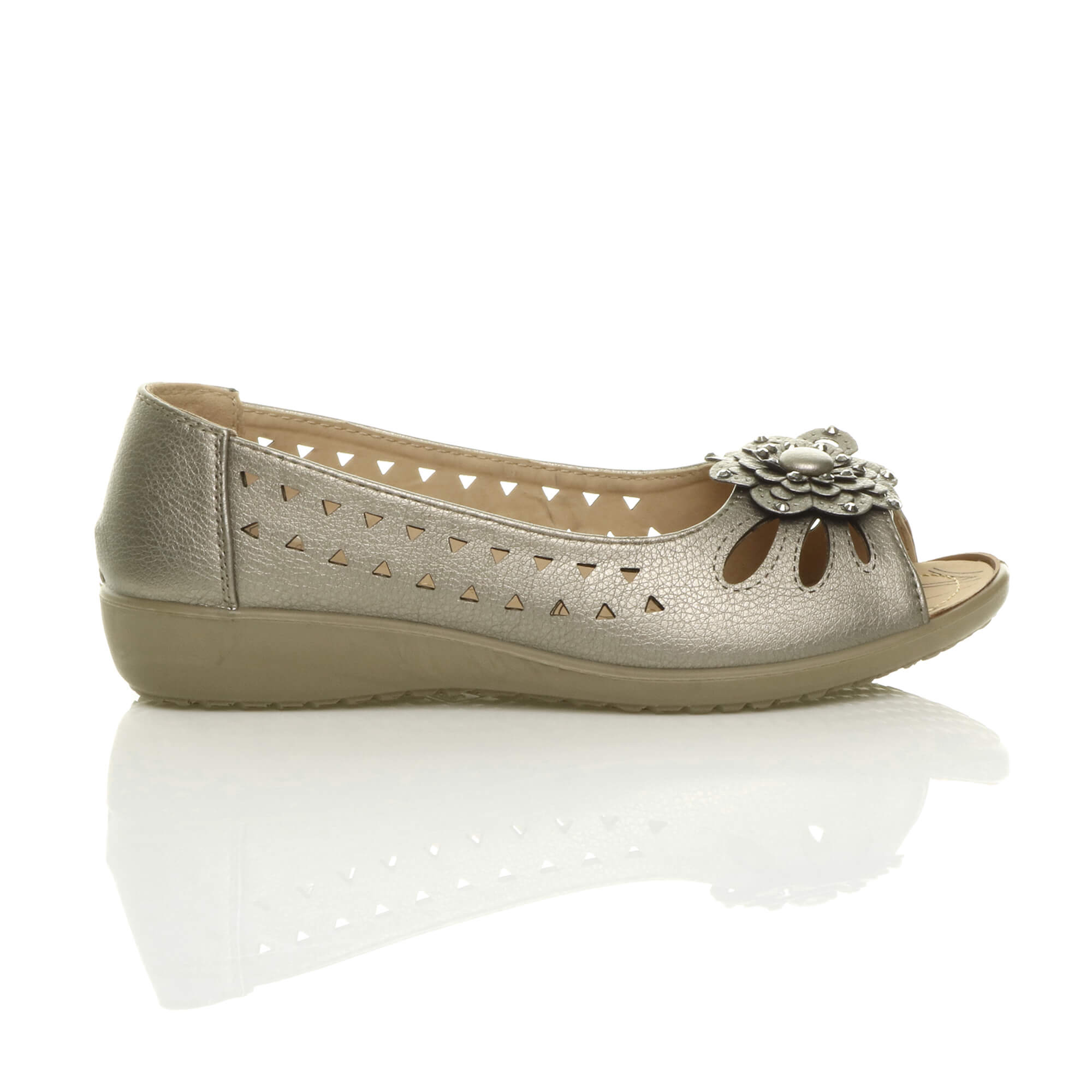 WOMENS LADIES FLAT WEDGE HEEL FLAT ZIP OPEN TOE SUMMER BEACH FLOWER SANDALS SIZE | eBay