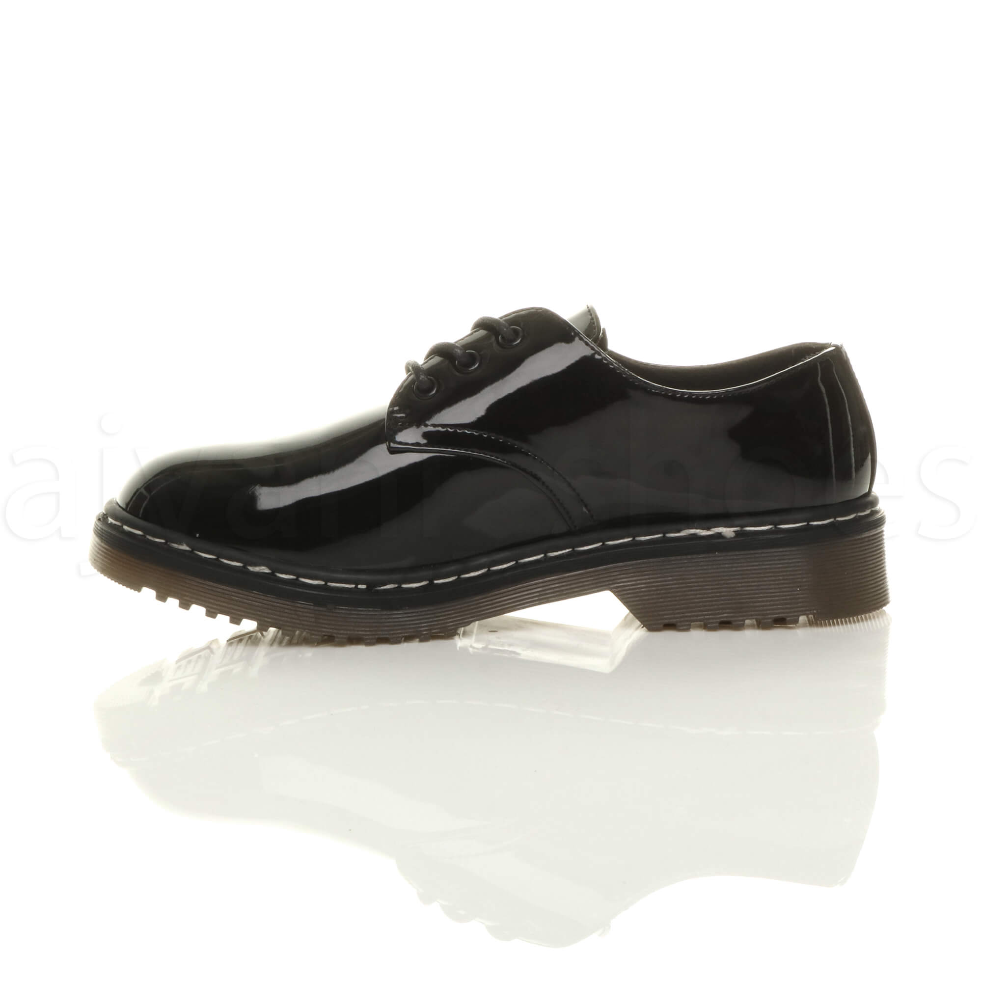 WOMENS LADIES LOW HEEL CHUNKY MILITARY GOTH GRUNGE 90s LACE UP OXFORD SHOES SIZE