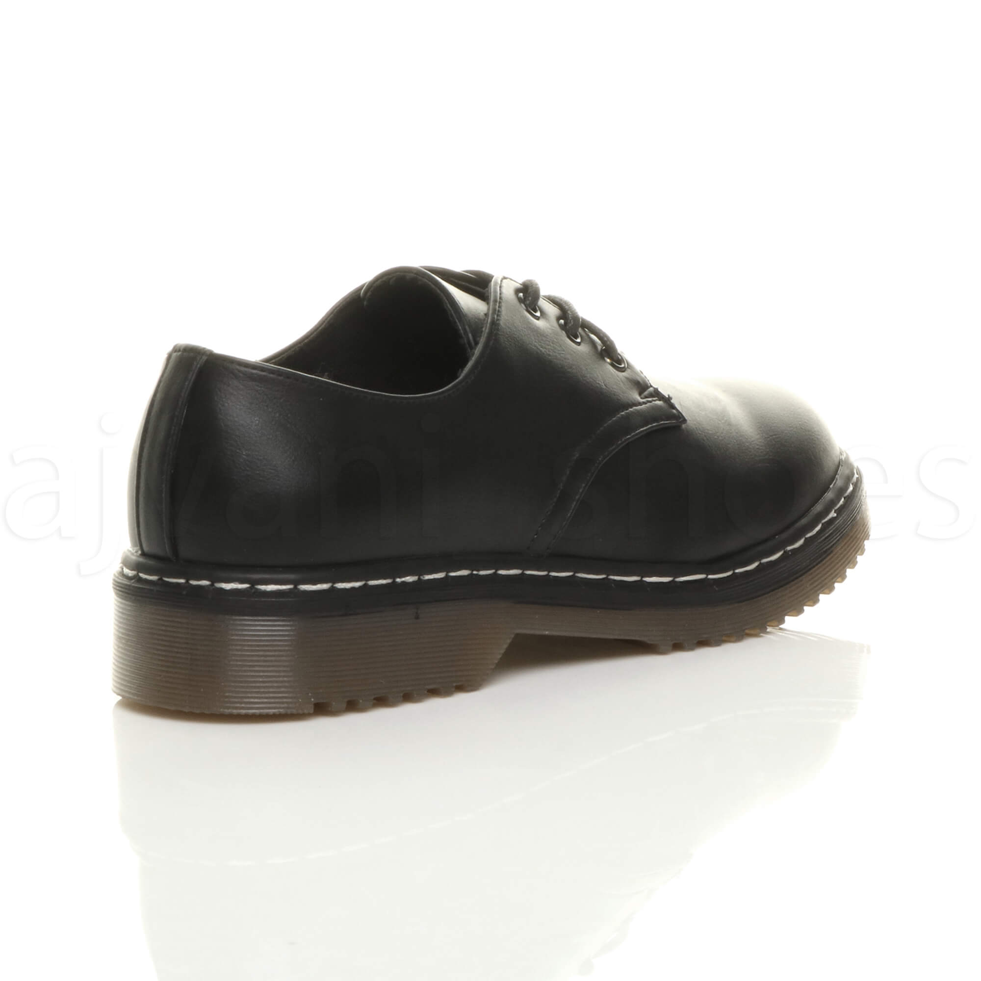 WOMENS LADIES LOW HEEL CHUNKY MILITARY GOTH GRUNGE 90s LACE UP OXFORD SHOES SIZE