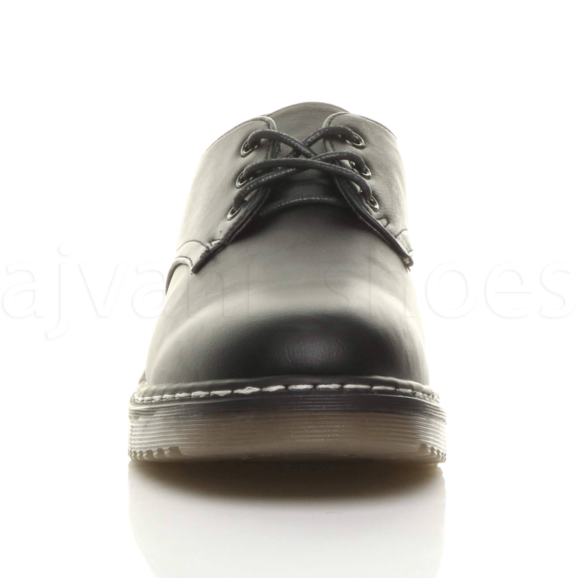 WOMENS LADIES LOW HEEL CHUNKY MILITARY GOTH GRUNGE 90s LACE UP OXFORD SHOES SIZE